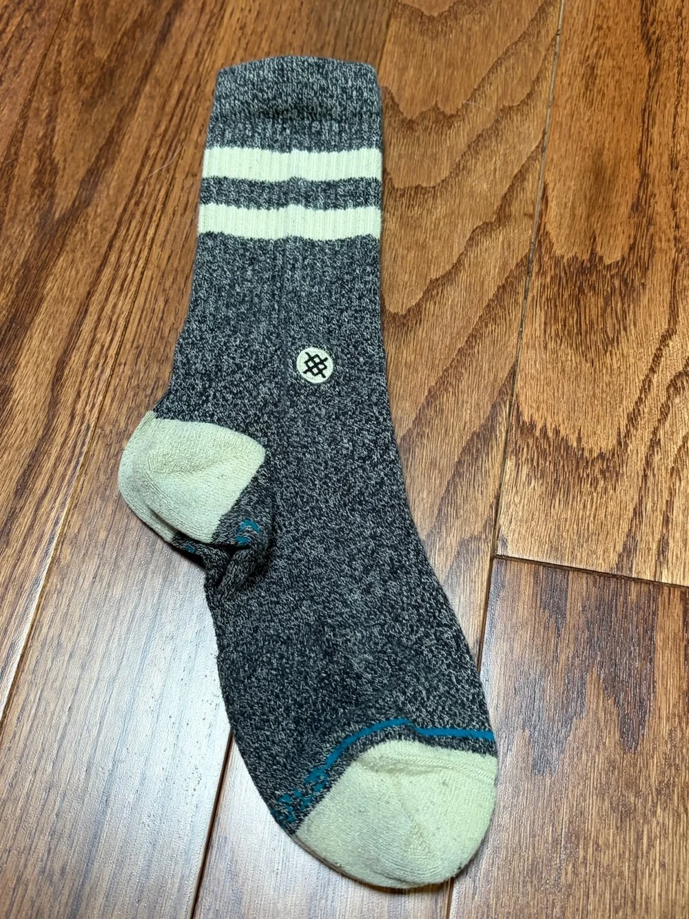 Stance Men’s Crew Socks - Charcoal Gray, Olive & Multicolor Stripe - Bundle of 3